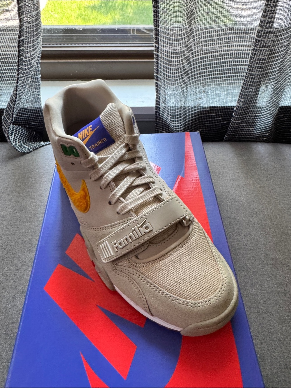 Nike Beige Women's Trainer with Yellow Swoosh